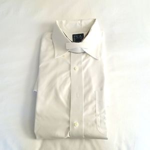 Jos. A. Bank Traveler's Collection White Long-Sleeve Dress Shirt.